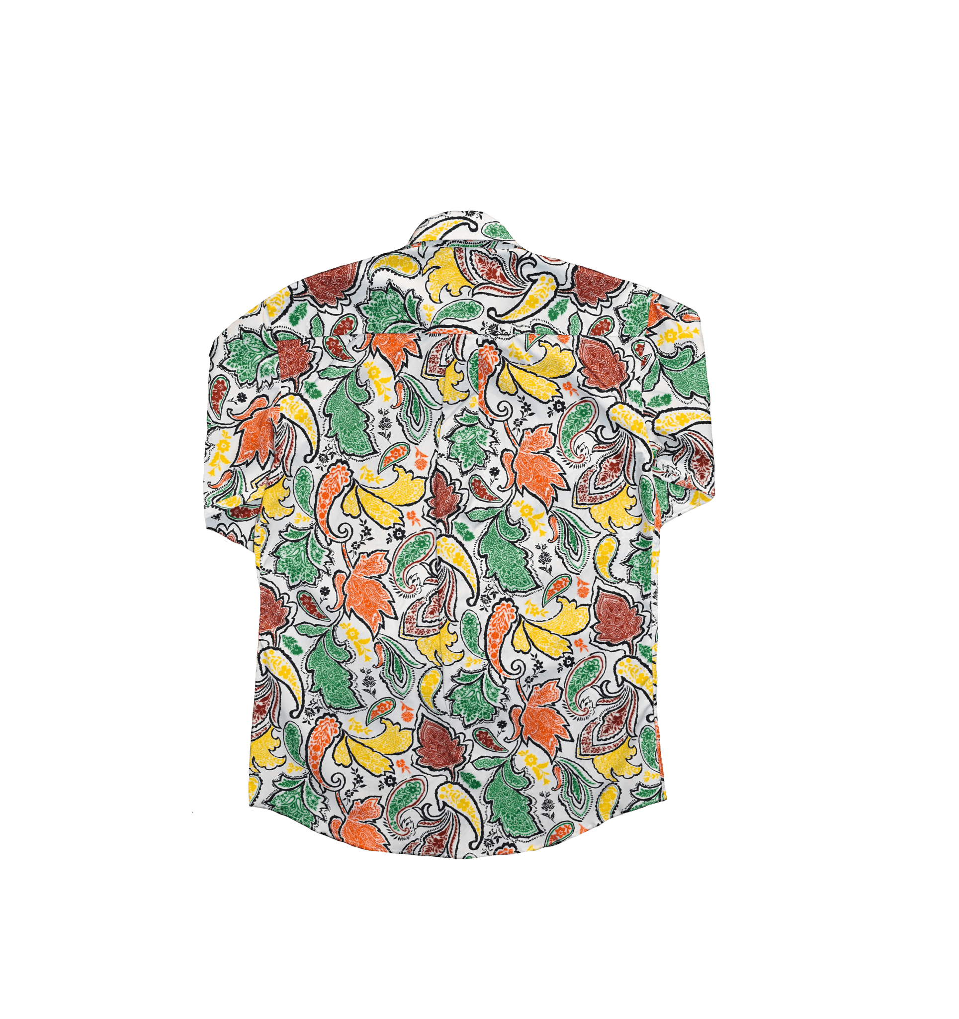 Camicia paisley in cotone con bottoni automatici dietro- Valensia