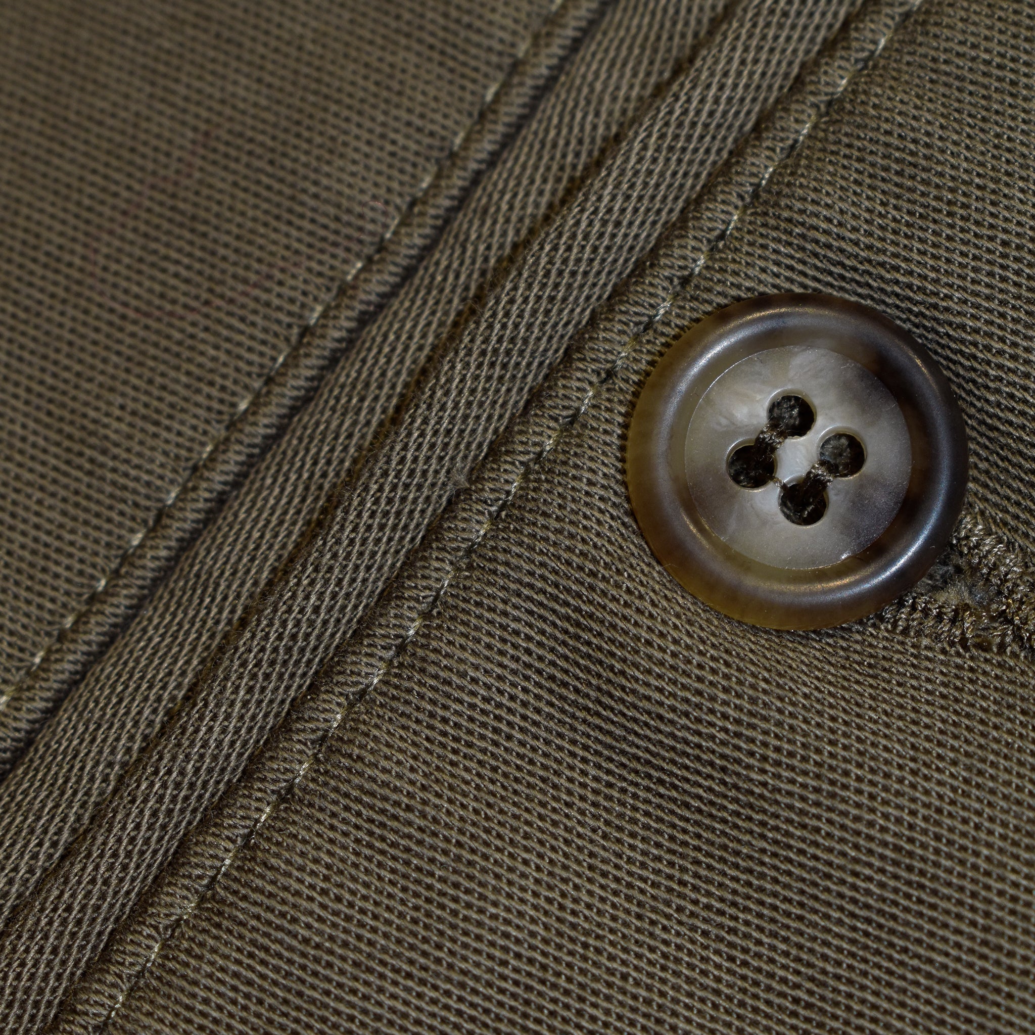 Pantalone uomo verde militare in twill di cotone - Valensia