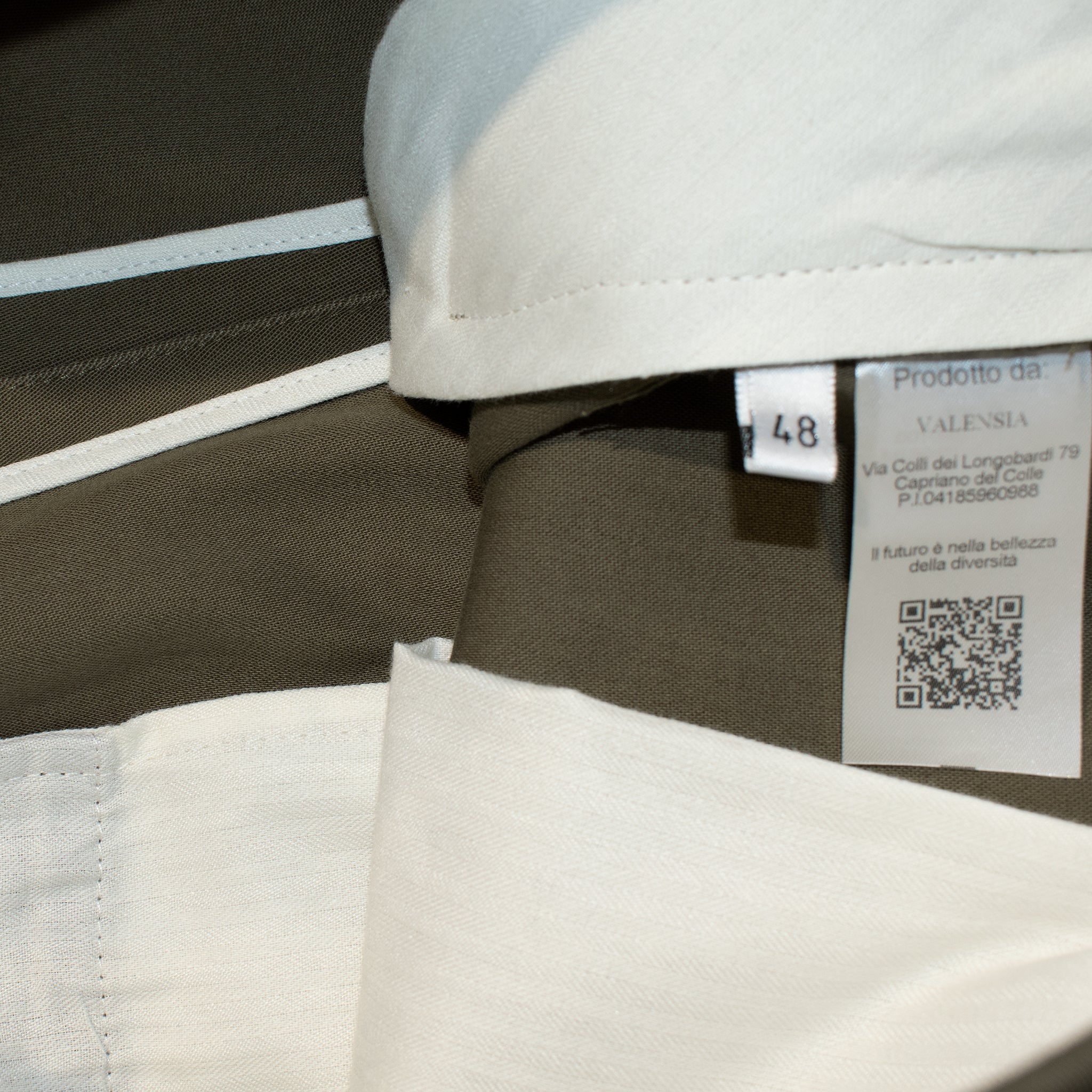 Pantalone uomo verde militare in twill di cotone - Valensia
