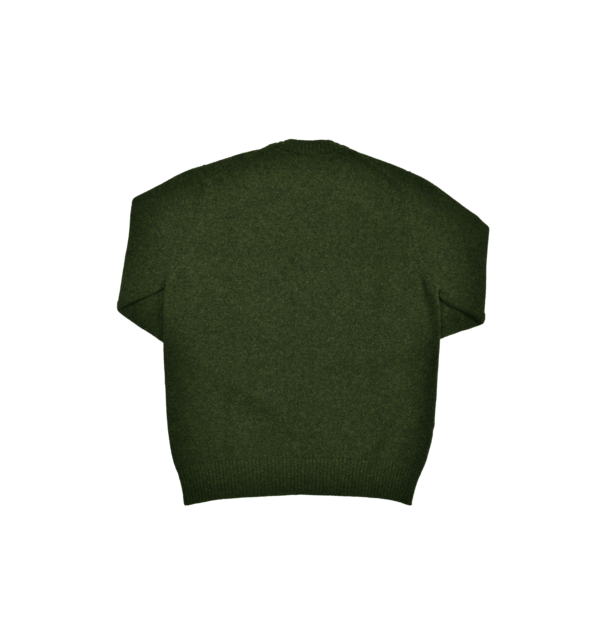 Maglione girocollo verde melange cashmere - VALENSIA