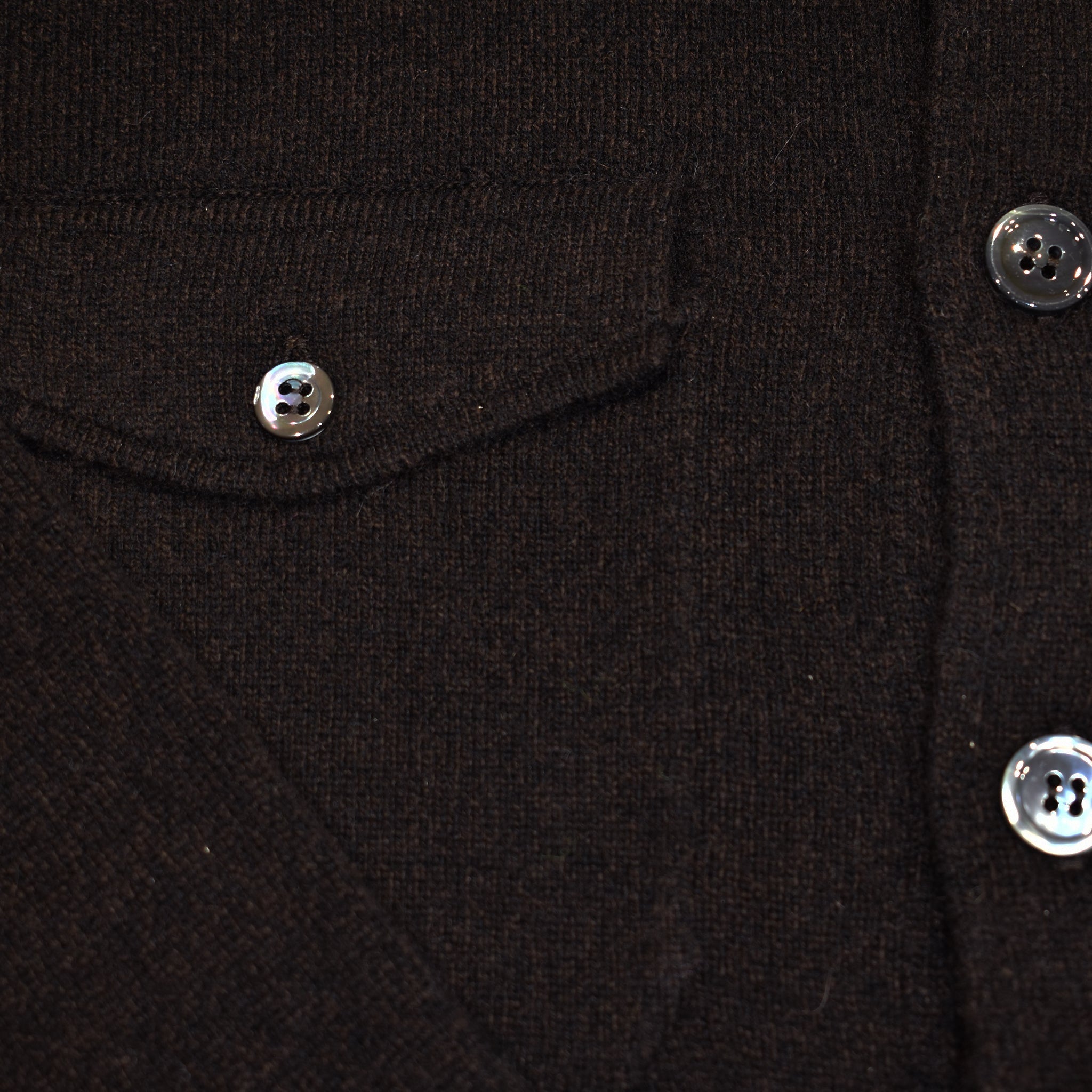 Camicia lana e cashmere marrone mélange unisex dettaglio taschino - valensia