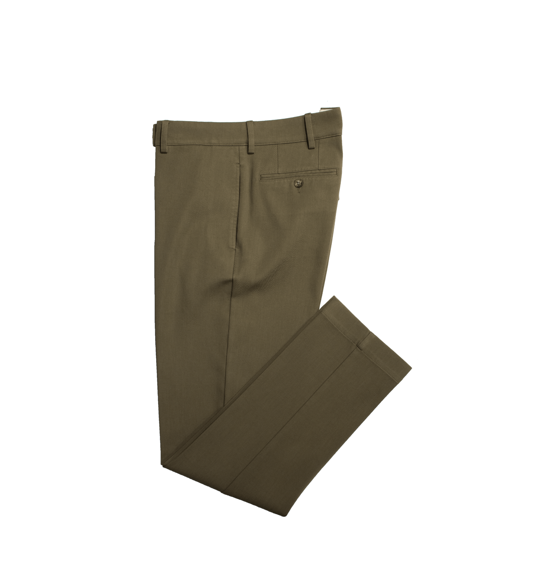 Pantalone uomo verde militare in twill di cotone - Valensia