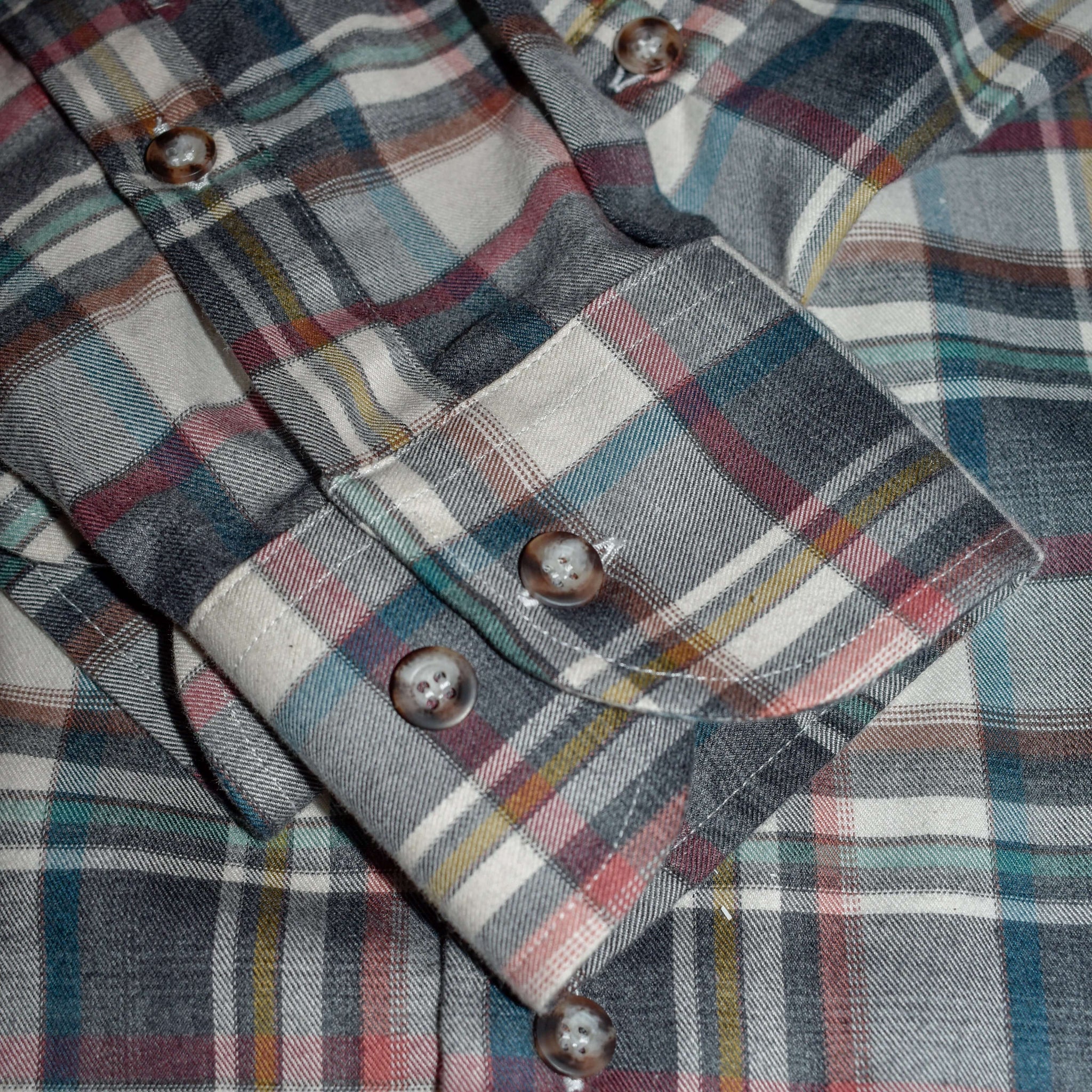 Camicia flanella a quadri dettaglio polsi e bottoni - VALENSIA MODA