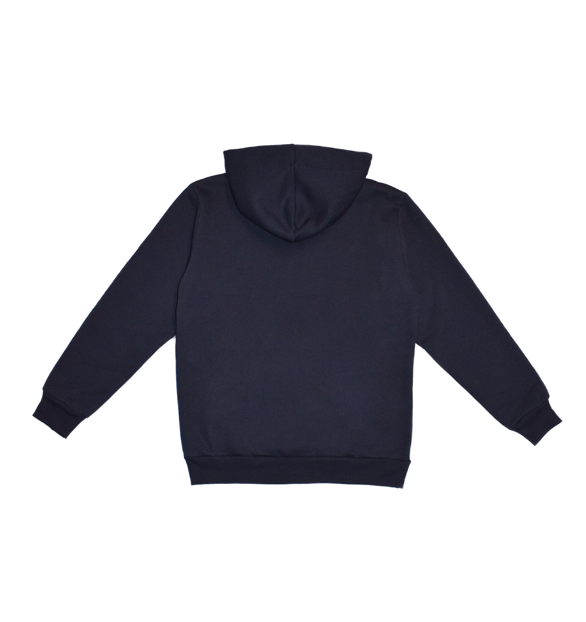 Felpa blu con cappuccio giaguaro in punto spugna sagoma dietro - VALENSIA MODA