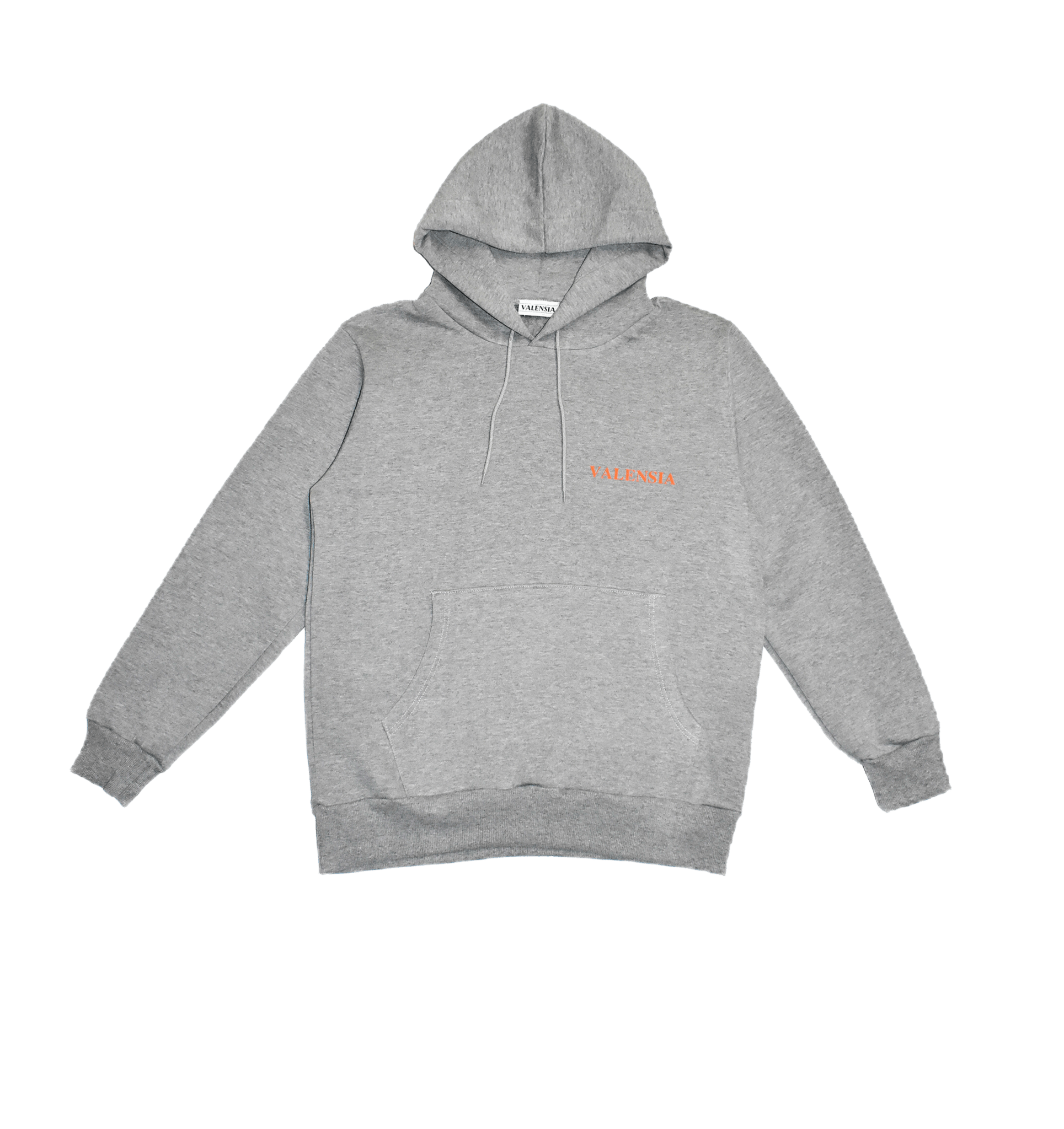 Felpa grigio melange cappuccio giaguaro paisley sagoma davanti - VALENSIA MODA