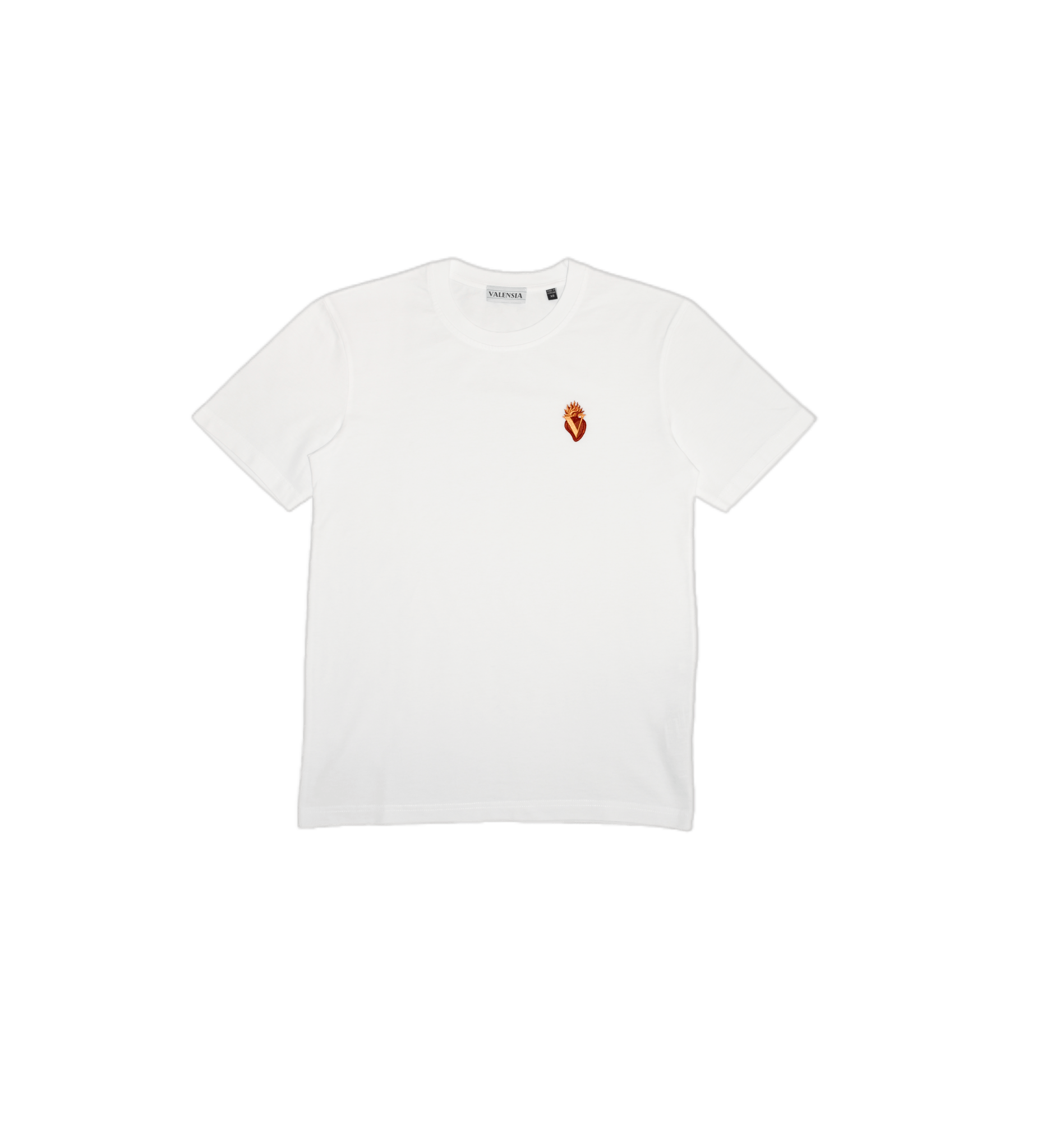 Maglietta cotone organico giaguaro paisley verde sagoma davanti con il sacro cuore ricamato - VALENSIA MODA